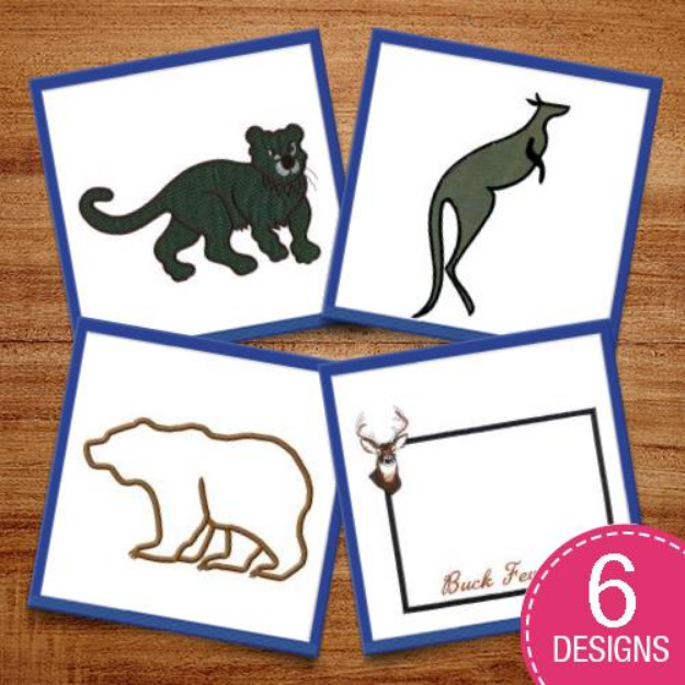 Picture of Wildlife Appliques Embroidery Design Pack