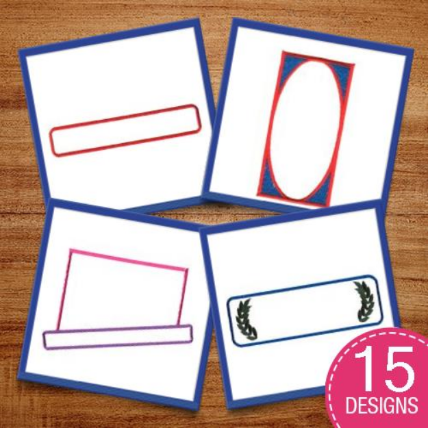Picture of Rectangle Outlines & Shapes Embroidery Design Pack