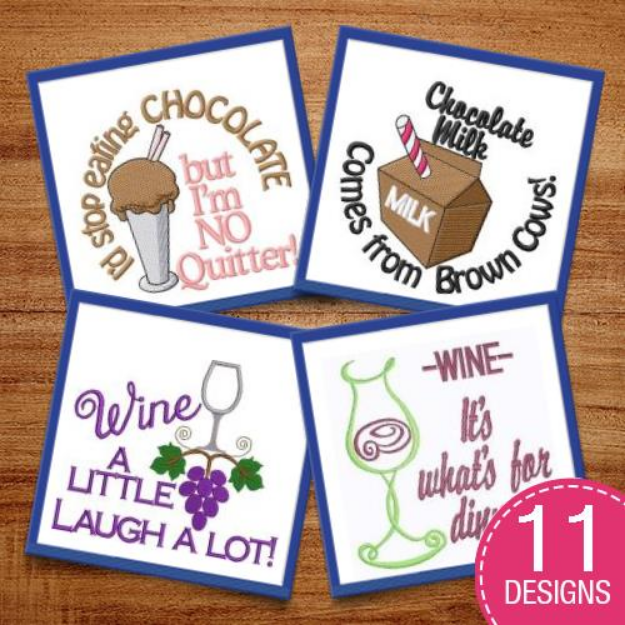 Picture of Liquid Beverages Embroidery Design Pack