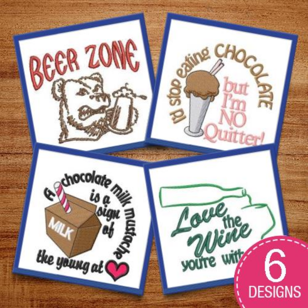 Picture of Drinks For All Ages Embroidery Design Pack