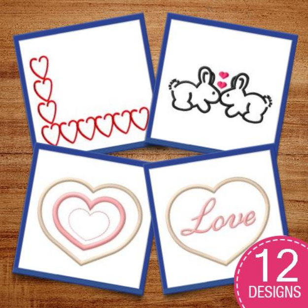 Picture of Lovey Dovey Valentines! Embroidery Design Pack