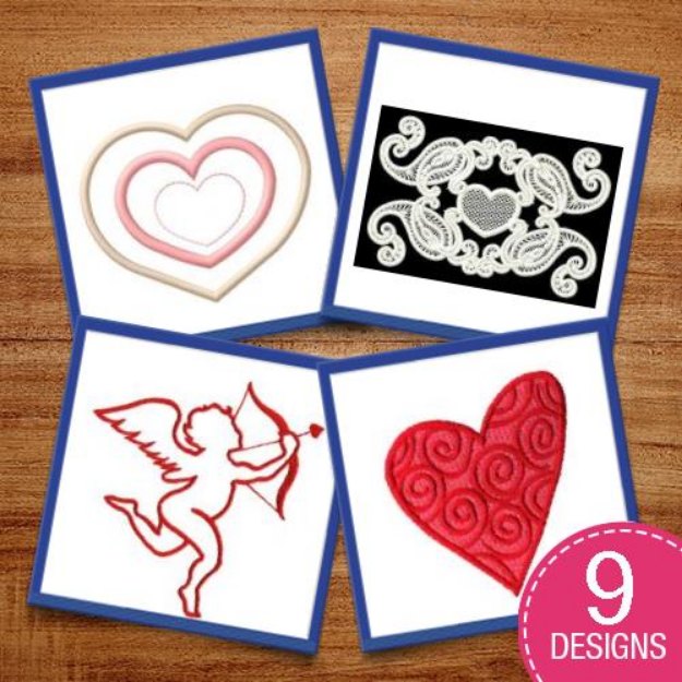 Picture of Beautiful Valentines Decor Embroidery Design Pack