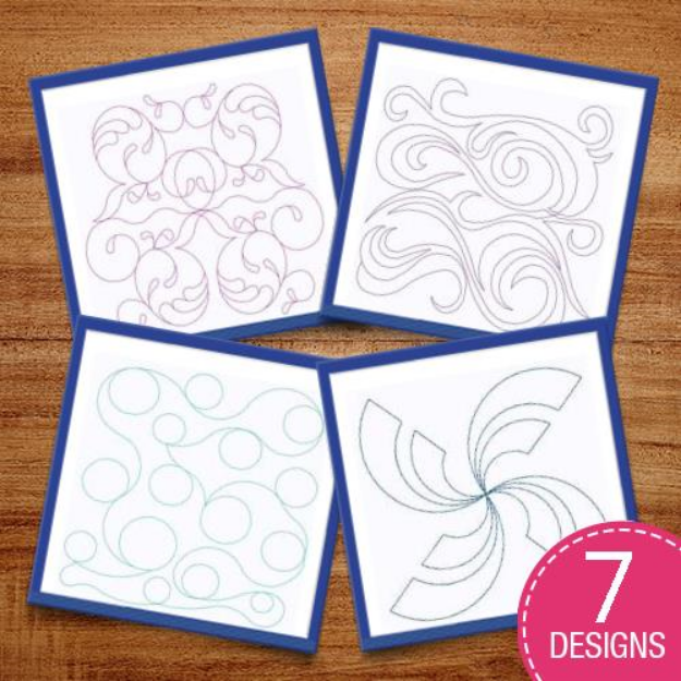 Picture of Bluework Swirls Embroidery Design Pack