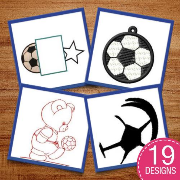 Picture of Soccer Shot! Embroidery Design Pack