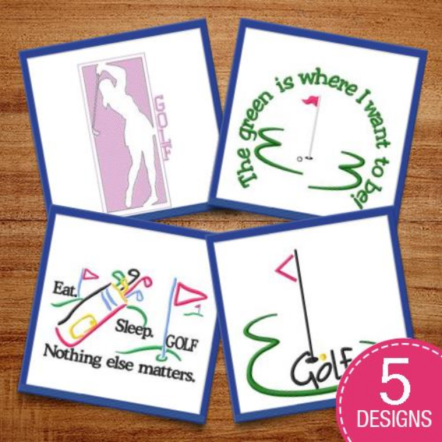 Picture of Golf Is Serious! Embroidery Design Pack