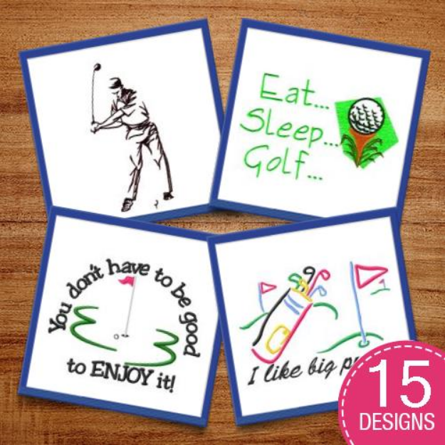 Picture of Eat, Sleep, Then GOLF! Embroidery Design Pack