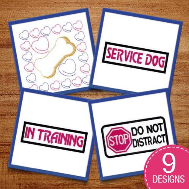 Picture of Dog Patches & Blocks Embroidery Design Pack