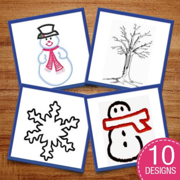 Picture of Winter Outlines Embroidery Design Pack