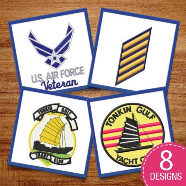 Picture of Military Patches & Circles Embroidery Design Pack