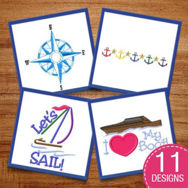 Picture of Set Sail Today! Embroidery Design Pack