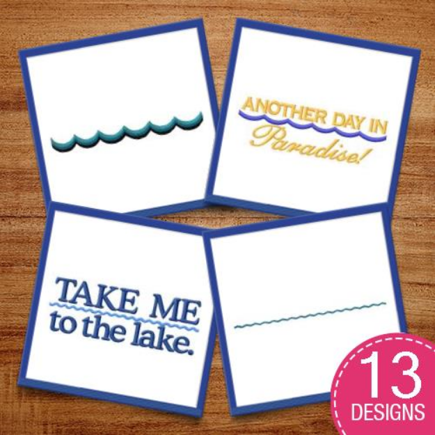 Picture of Another Day On The Water Embroidery Design Pack