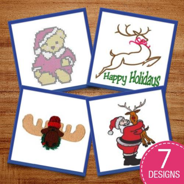 Picture of Happy HOLLYDays! Embroidery Design Pack
