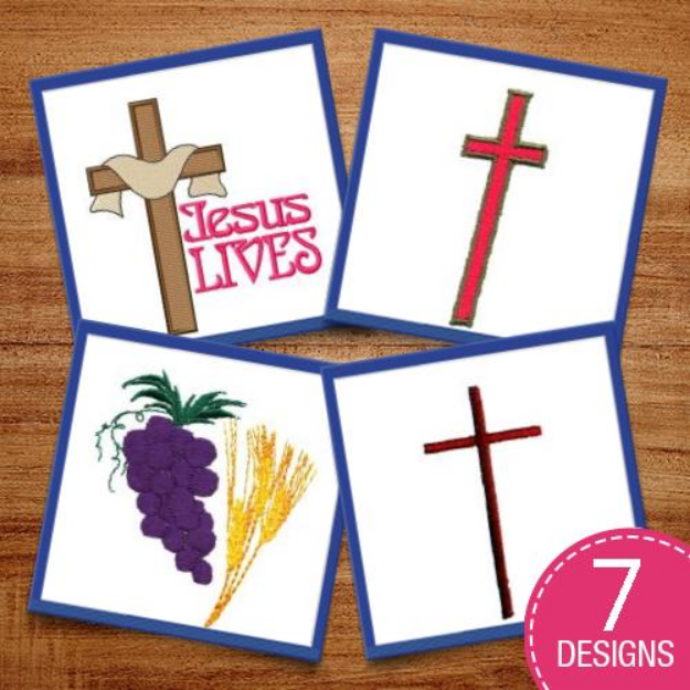 Picture of Jesus Loves Us Embroidery Design Pack