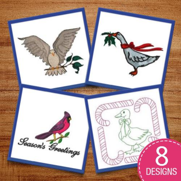 Picture of Seasons Birdy Greetings! Embroidery Design Pack