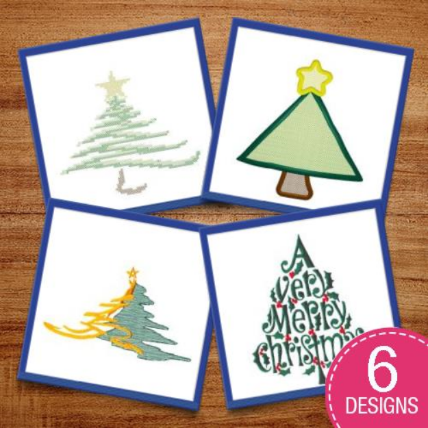 Picture of A Very Merry Christmas Tree Embroidery Design Pack