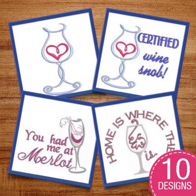 Picture of I Make POUR Decisions Embroidery Design Pack
