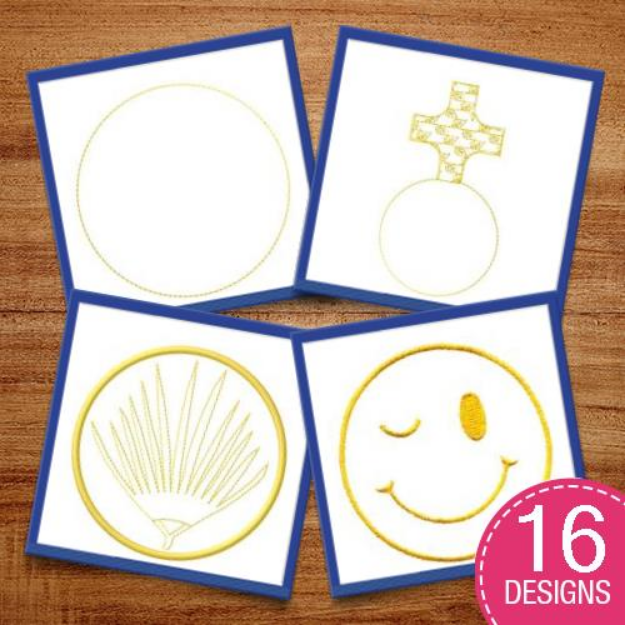 Picture of Circular Outlines Embroidery Design Pack