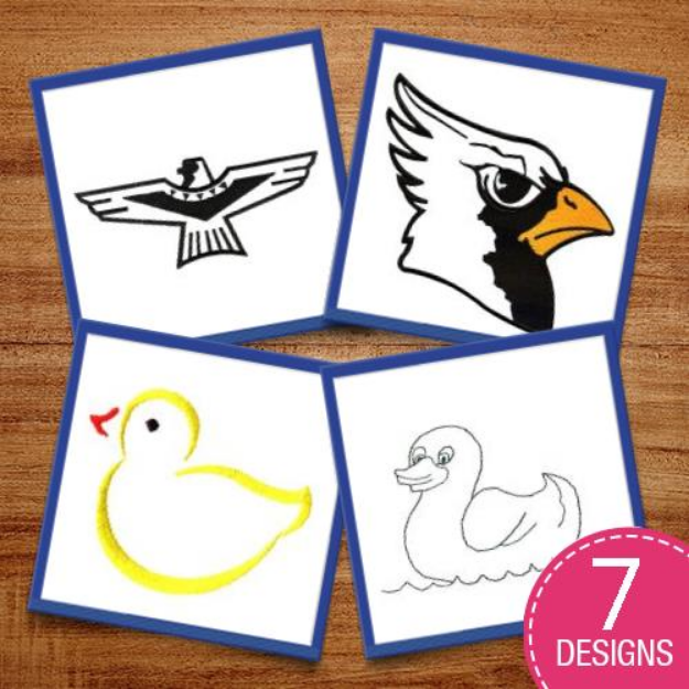 Picture of B Is For Bird Embroidery Design Pack