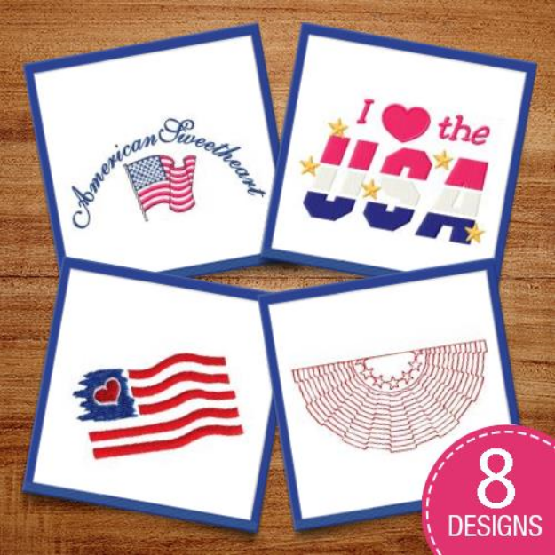 Picture of Flags & Buntings Embroidery Design Pack