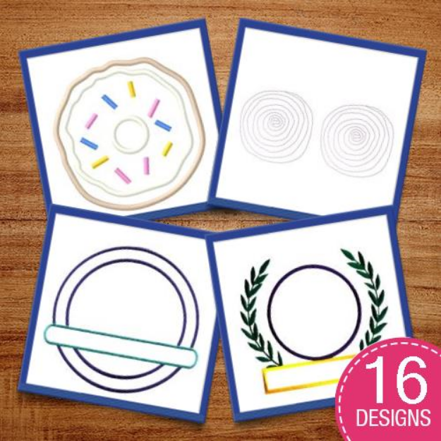 Picture of Circle Shape Outlines Embroidery Design Pack