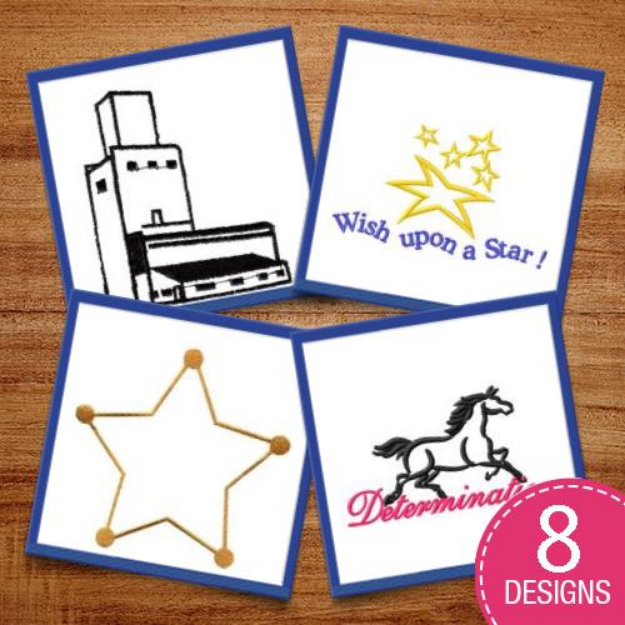 Picture of Wish Upon An Outline! Embroidery Design Pack