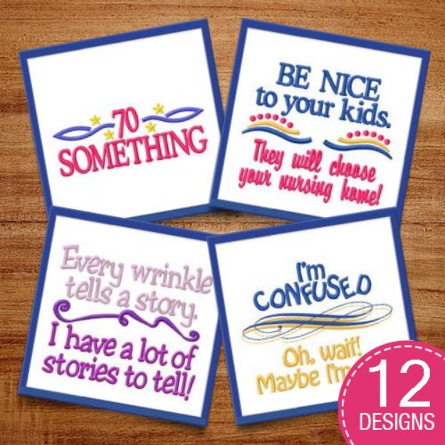Picture of Sayings & Swirls Embroidery Design Pack