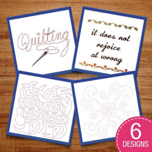 Picture of Rejoice In Quilting Embroidery Design Pack