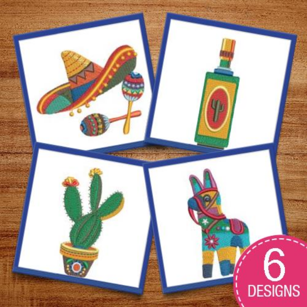 Picture of Mexican Fiesta Embroidery Design Pack