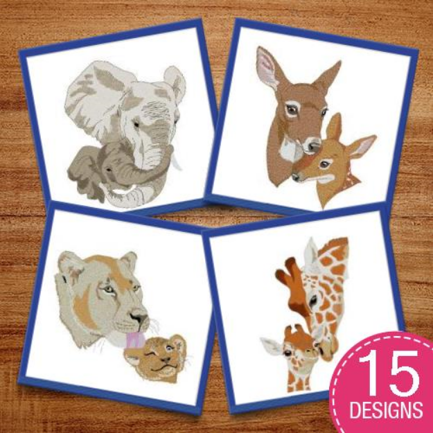 Picture of Wildlife Mom & Baby Embroidery Design Pack