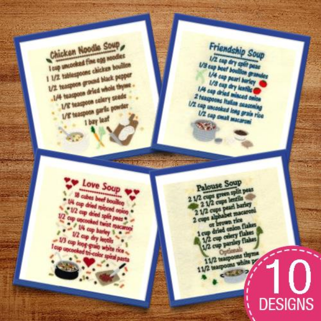 Picture of Soup Recipes in a Jar Embroidery Design Pack