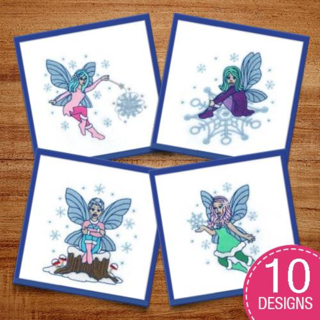 Picture of Winter Fairies Embroidery Design Pack