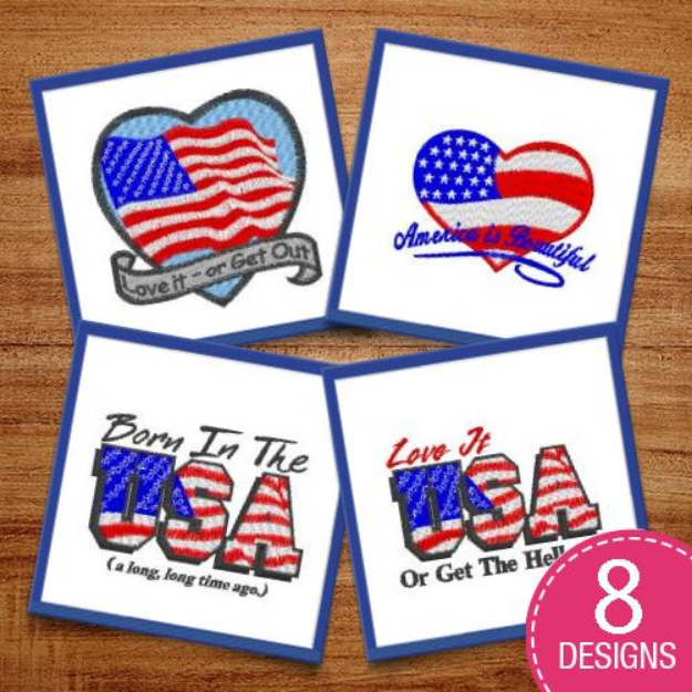 Picture of American The Beautiful Embroidery Design Pack