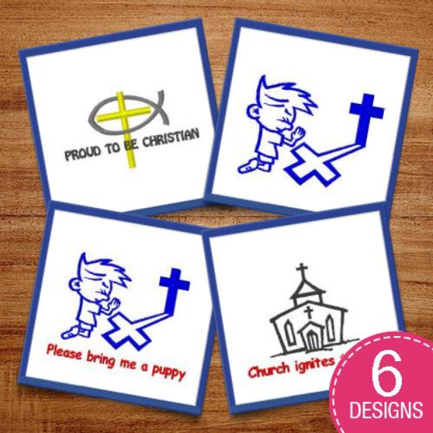 Picture of Christian Prayer Embroidery Design Pack