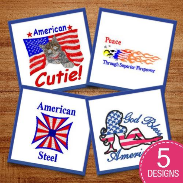 Picture of Pride In America Embroidery Design Pack