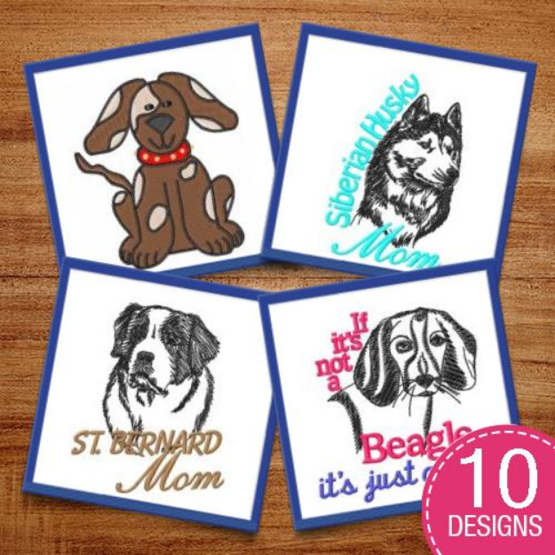 Picture of Dog Moms Embroidery Design Pack