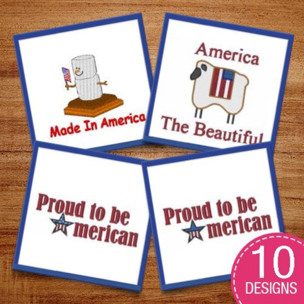 Picture of America The Beautiful Embroidery Design Pack
