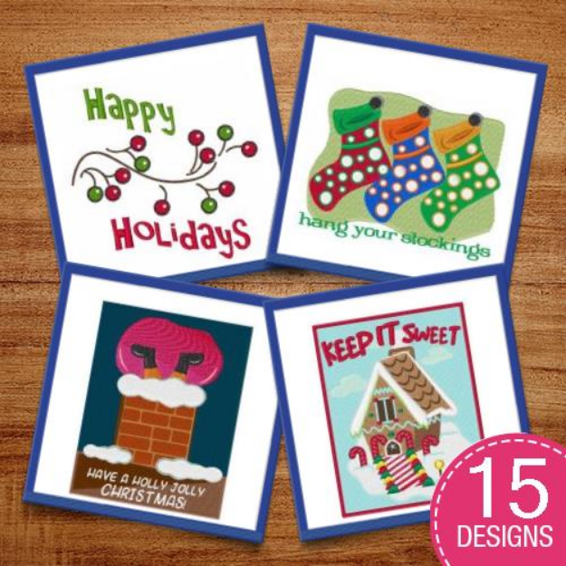 Picture of Happy Holidays! Embroidery Design Pack
