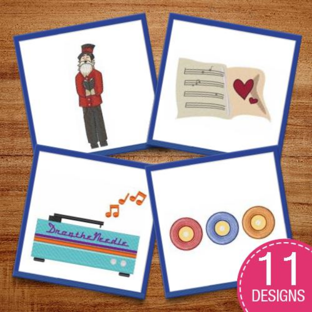 Picture of Musical Melodies Embroidery Design Pack