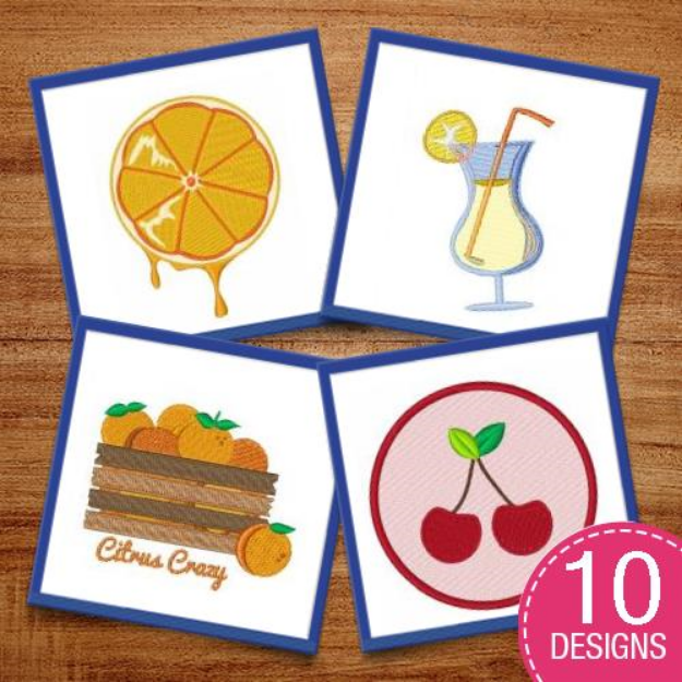Picture of Yummy Fruits Embroidery Design Pack