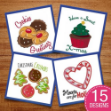Picture of Holiday Treats Embroidery Design Pack