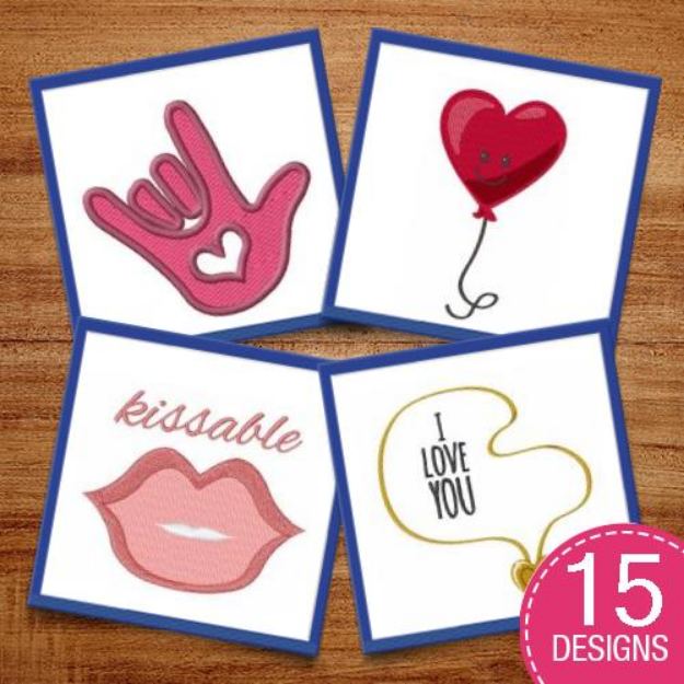 Picture of Valentines Day Love Embroidery Design Pack