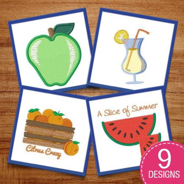 Picture of Fruity Fruits Embroidery Design Pack