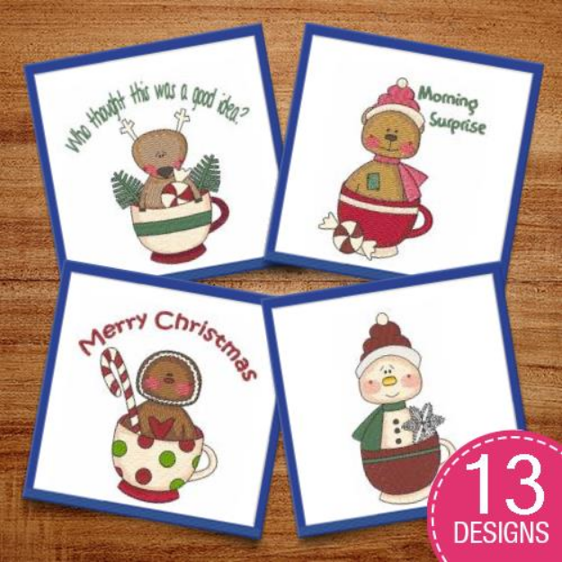 Picture of Christmas Drinks   Embroidery Design Pack