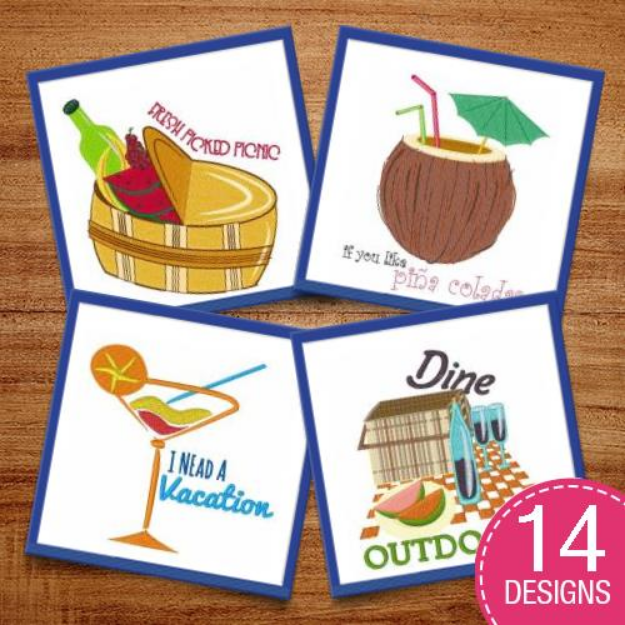 Picture of Delectable Foods Embroidery Design Pack