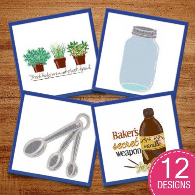 Picture of Cooking & Baking Embroidery Design Pack
