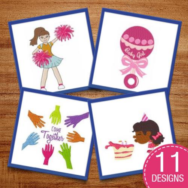 Picture of Girls, Girls, Girls Embroidery Design Pack