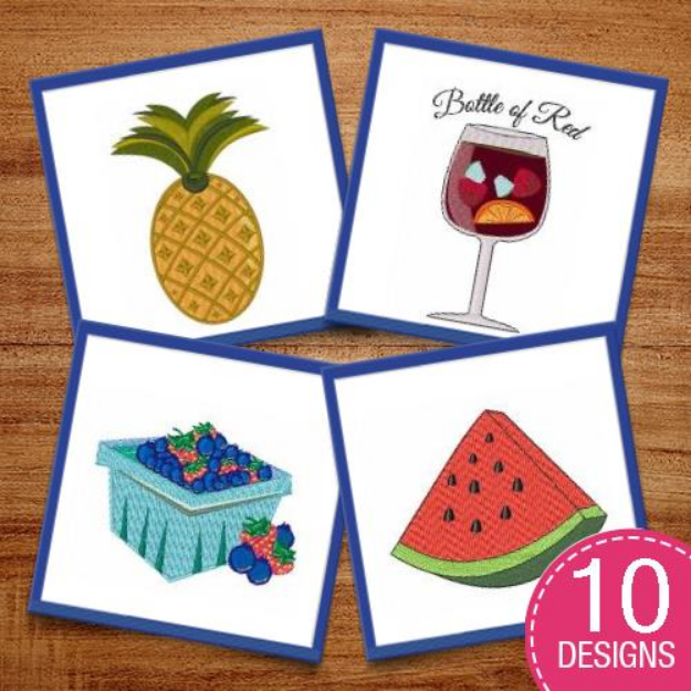 Picture of F Is For Fruits Embroidery Design Pack