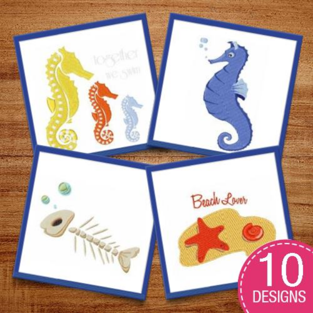 Picture of Ocean Dwellers Embroidery Design Pack