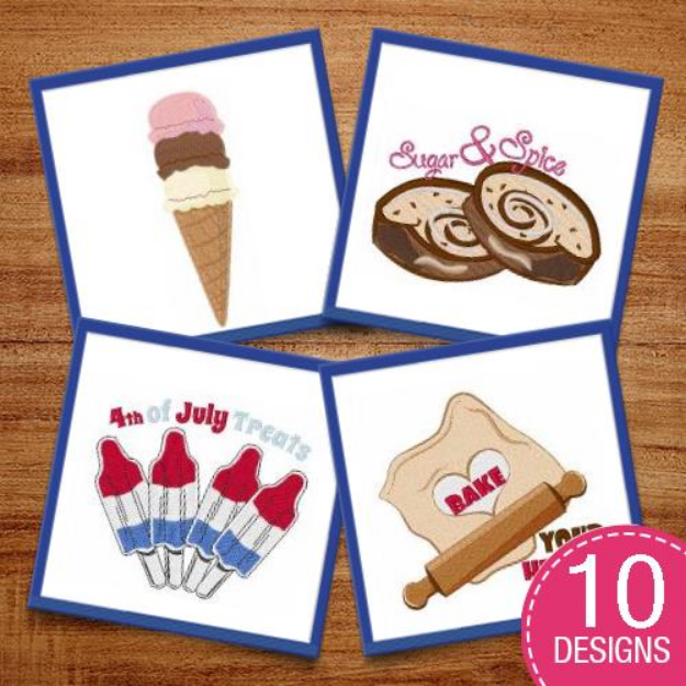 Picture of Scrumptious Sweets Embroidery Design Pack