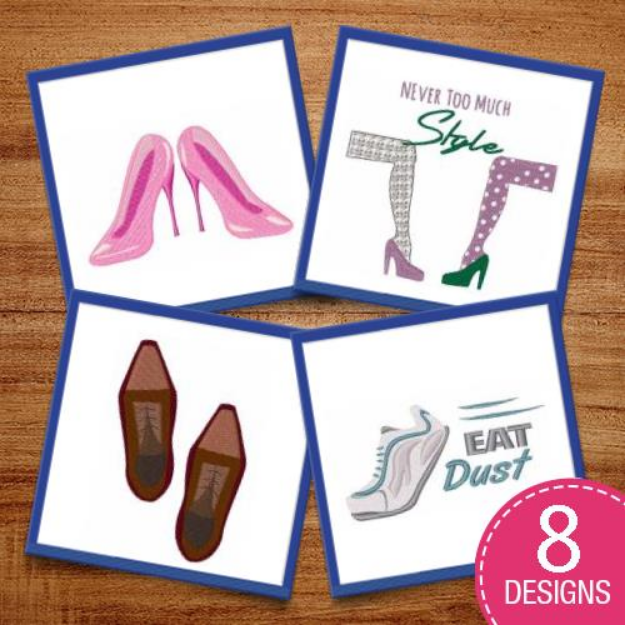 Picture of Shoe Mania Embroidery Design Pack